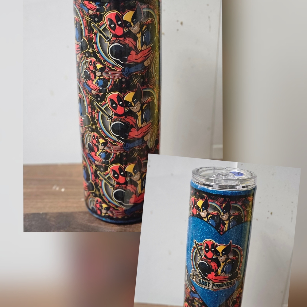 Marvel Deadpool Themed Tumbler - Black and Red
